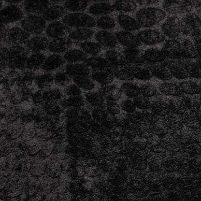 Black Alligator Embossed Silk-Viscose Velvet Detail