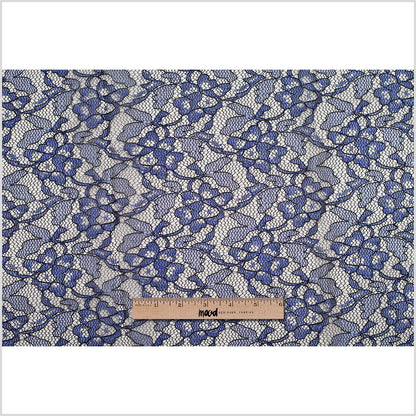 Black/Cobalt Floral Lace Full