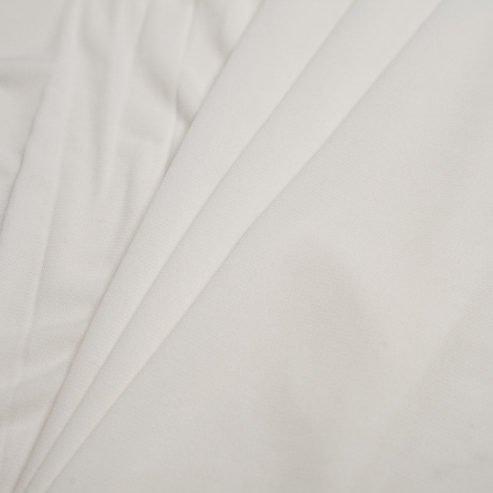 Ralph Lauren White Viscose Matte Jersey Folded