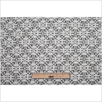 White Geometric Cotton-Nylon Lace Full