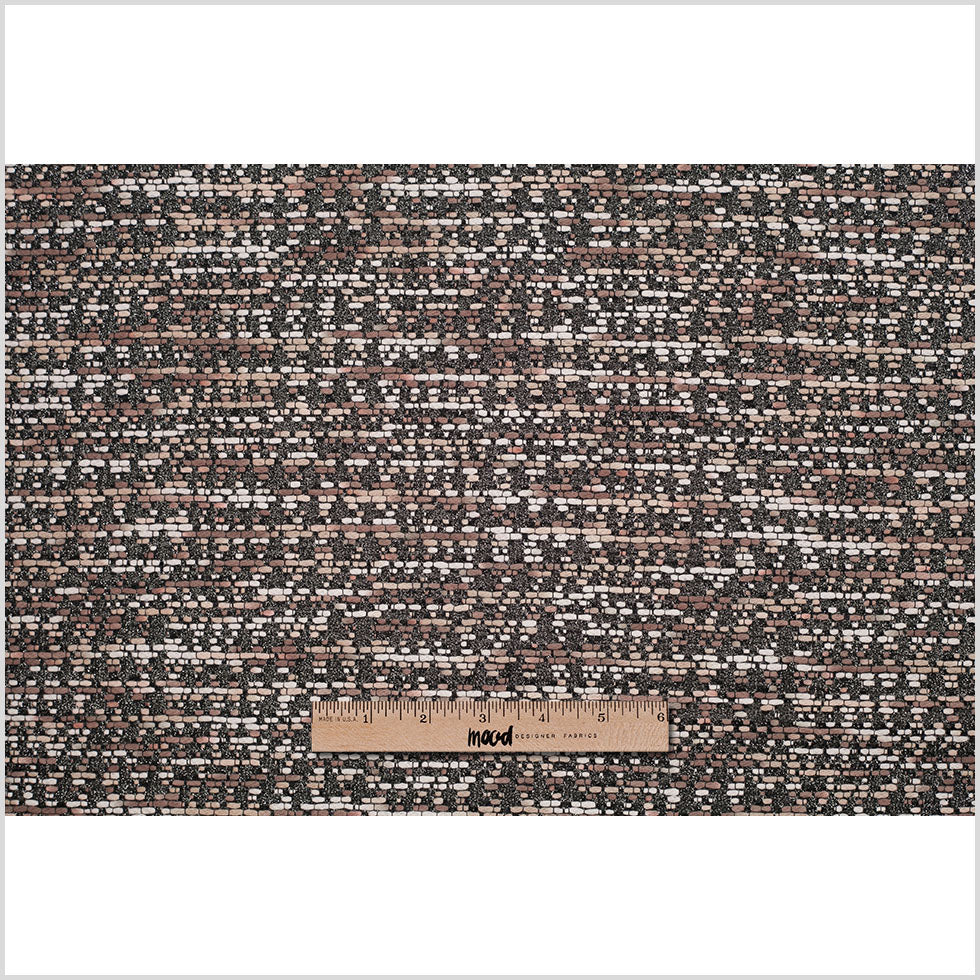 Metallic Black/Brown/White Abstract Novelty Woven Full