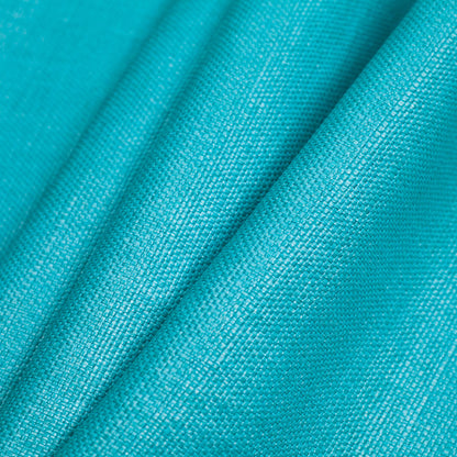 Italian Blue Curacao Raffia-Like Novelty Woven Folded