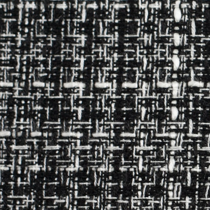 Black/White Cotton-Polyester Tweed Detail