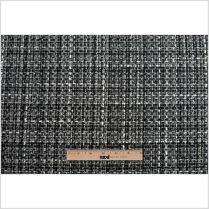 Black/White Cotton-Polyester Tweed Full