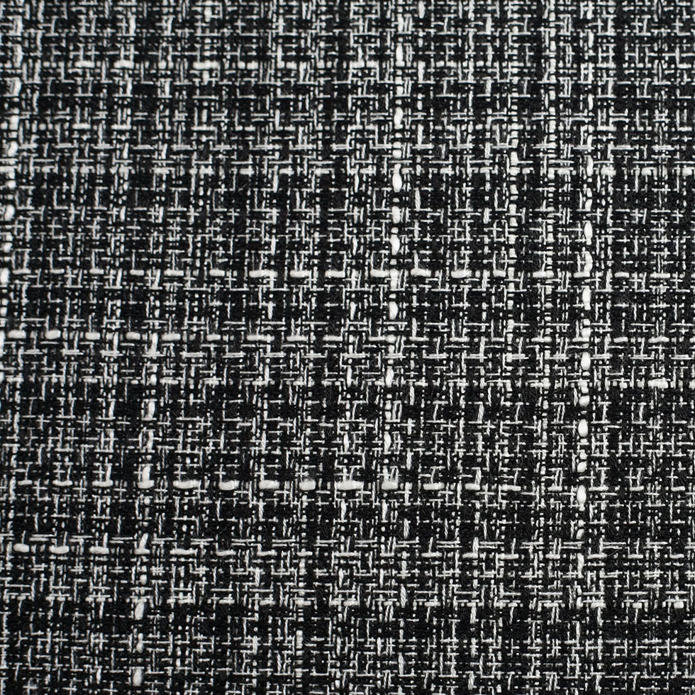Black/White Cotton-Polyester Tweed