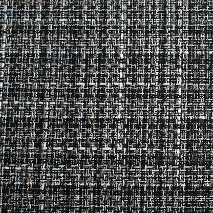 Black/White Cotton-Polyester Tweed