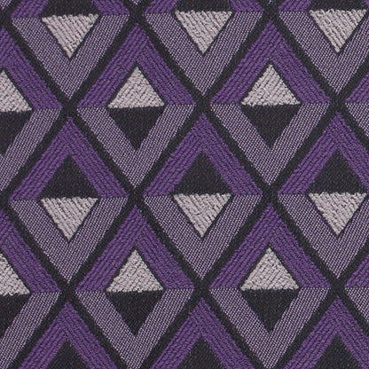 Purple Geometric Stretch Polyester Suiting Detail