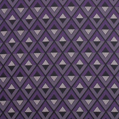 Purple Geometric Stretch Polyester Suiting