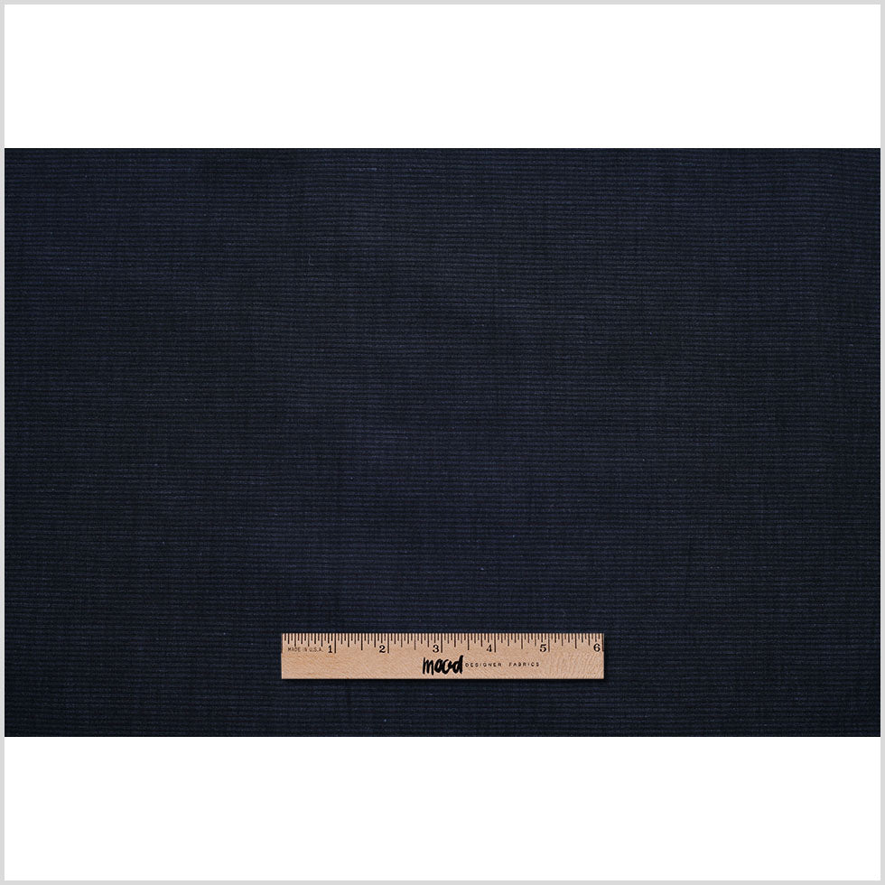 Theory Uniform Navy Striped Stretch Cotton-Linen Blend Full