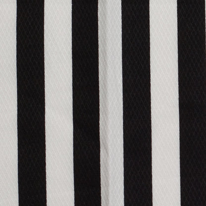 Black/White Striped Cotton Dobby Detail