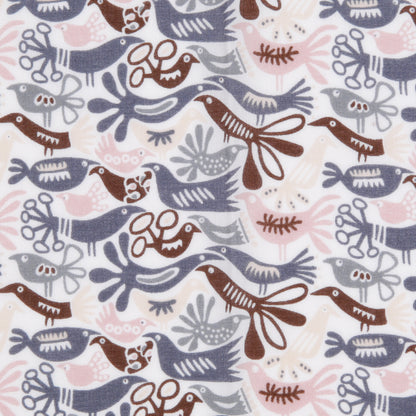 Blue/Pink/Brown Animal Printed Cotton Voile Detail