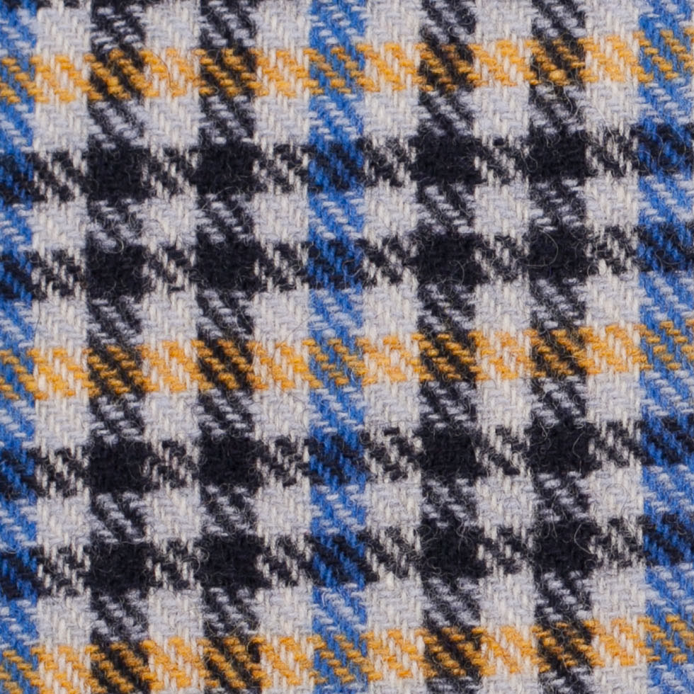 Timeberland Gray/Yellow/Blue Plaid Wool Coating Detail