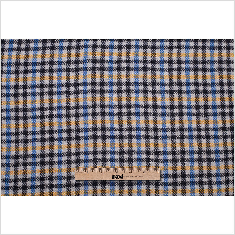 Timeberland Gray/Yellow/Blue Plaid Wool Coating Full