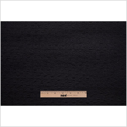Black Stretch Viscose-Nylon Novelty Knit Full