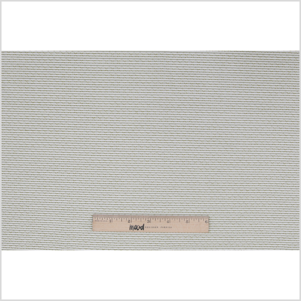 Italian White/Tarrgon Stretch Cotton Blended Brocade - Full