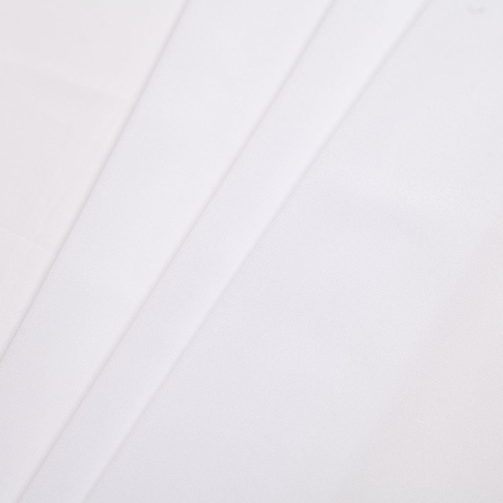 White Stretch Polyester Crepe de Chine - Detail