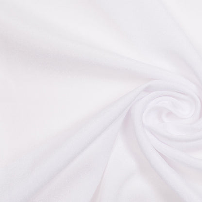 White Stretch Polyester Crepe de Chine