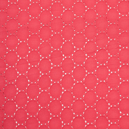 Italian Red Coral Cotton Eyelet