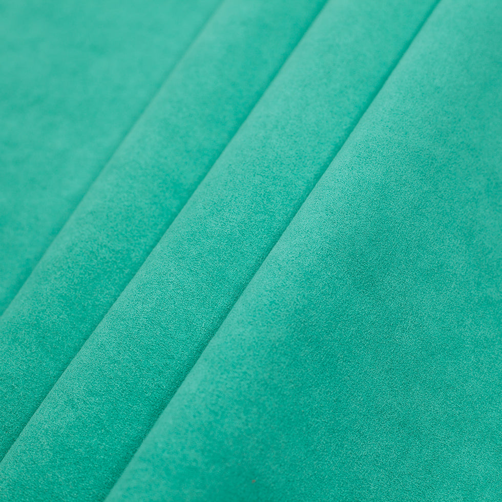 Italian Marine Green Alcantara Faux Ultra Suede - Folded