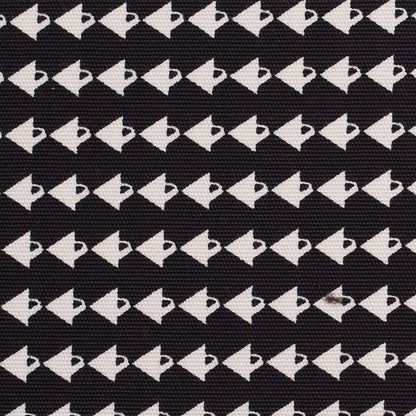 Italian Black/Off-White Stretch Cotton Print - Detail
