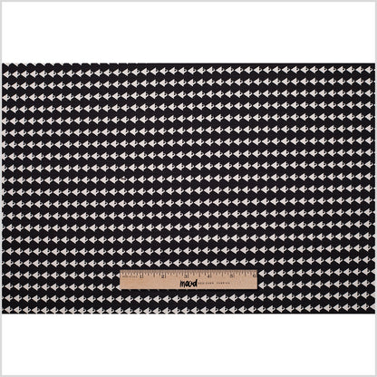 Italian Black/Off-White Stretch Cotton Print - Full