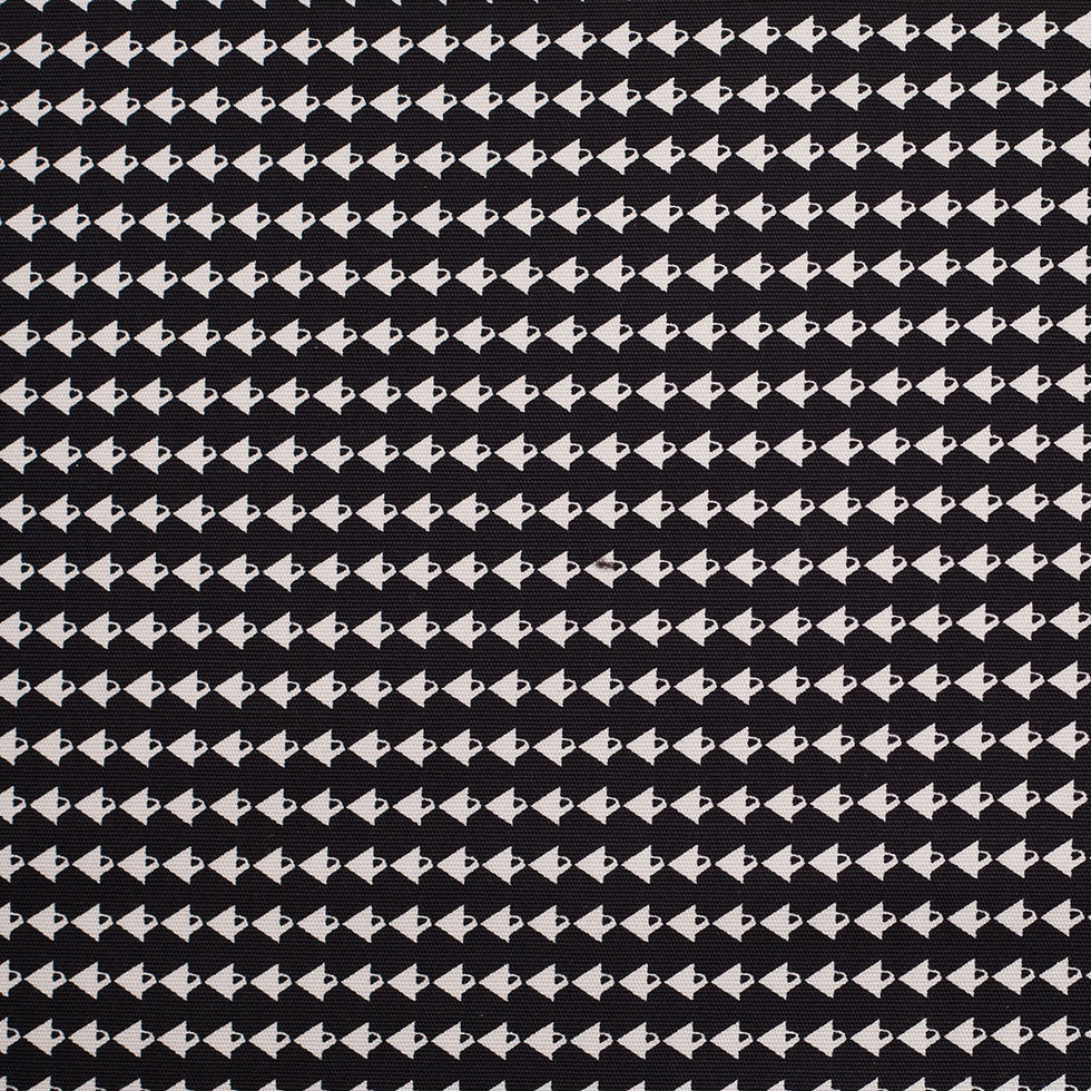 Italian Black/Off-White Stretch Cotton Print