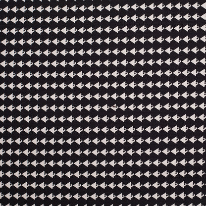 Italian Black/Off-White Stretch Cotton Print