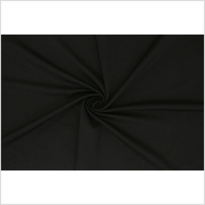 Black Stretch Nylon-Rayon Ponte Roma Folded