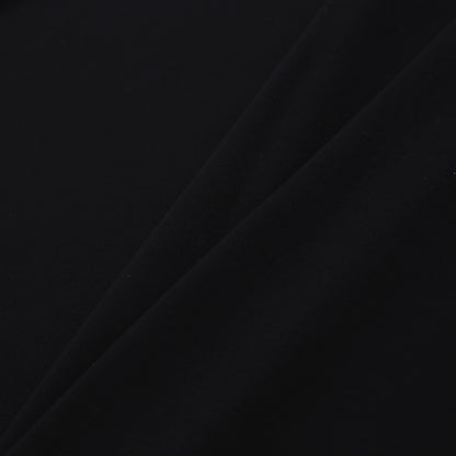Black Stretch Nylon-Rayon Ponte Roma Detail