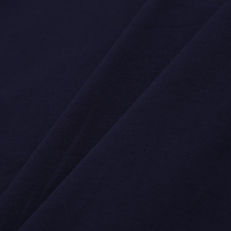 Navy Stretch Nylon-Rayon Ponte Roma Detail