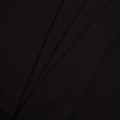 Black Polyester-Rayon Stretch French Terry Cloth Detail