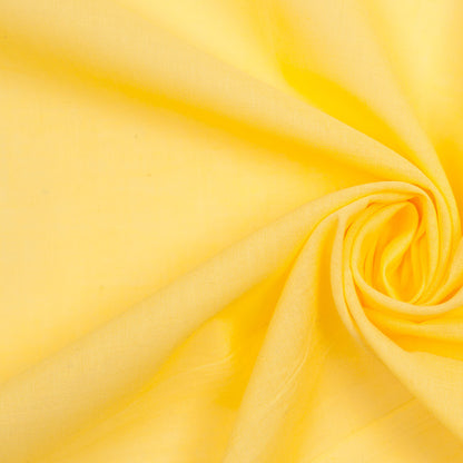 Yellow Solid Cotton Lawn