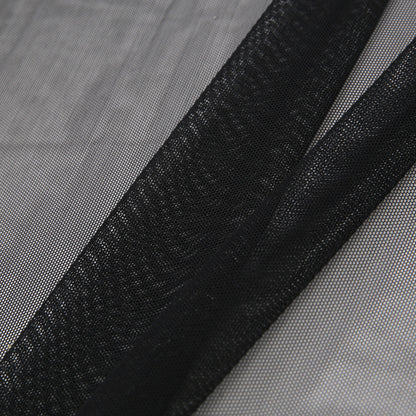 Black Stretch Polyester Power Mesh - Detail