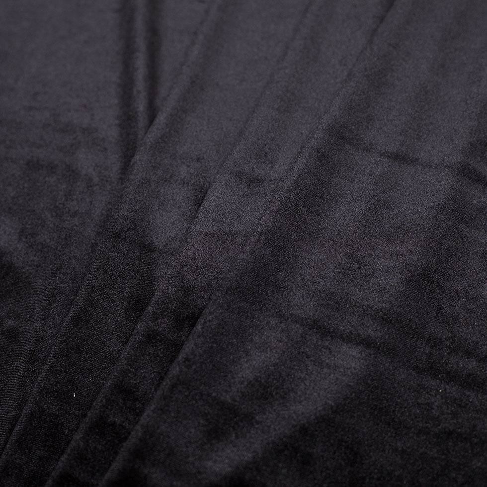 Polyester Stretch Velvet - Black Detail