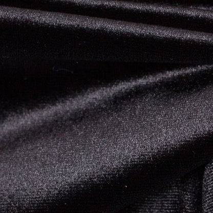 Polyester Stretch Velvet - Black Full