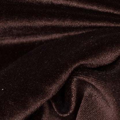 Brown Polyester Stretch Velvet Detail