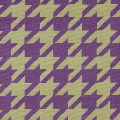 Purple Houndstooth Polyester Brocade Detail