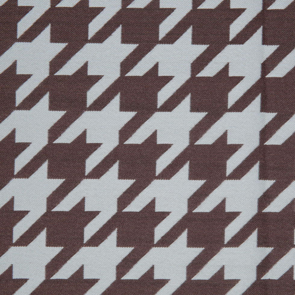 Mint Houndstooth Polyester Brocade Detail