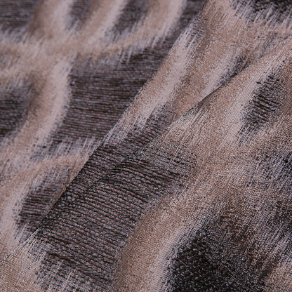 Mocha Geometric Ikat Bubbles Polyester Woven Folded