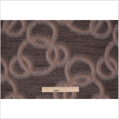 Mocha Geometric Ikat Bubbles Polyester Woven Full