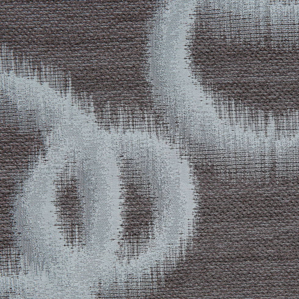 Blue Geometric Ikat Bubbles Polyester Woven - Detail