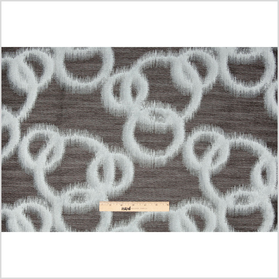 Blue Geometric Ikat Bubbles Polyester Woven - Full