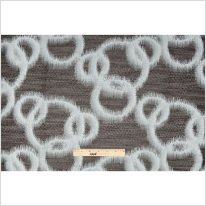 Blue Geometric Ikat Bubbles Polyester Woven - Full