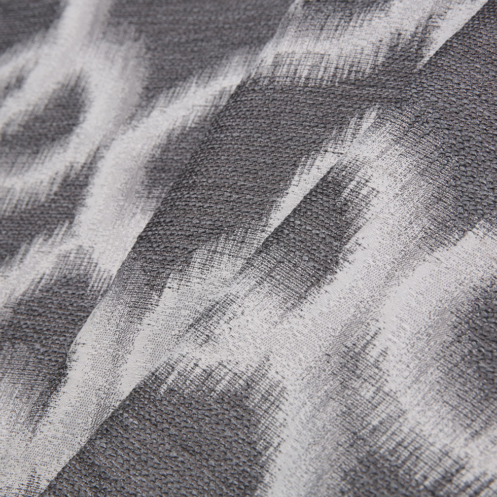 Silver Geometric Ikat Bubbles Polyester Woven Folded