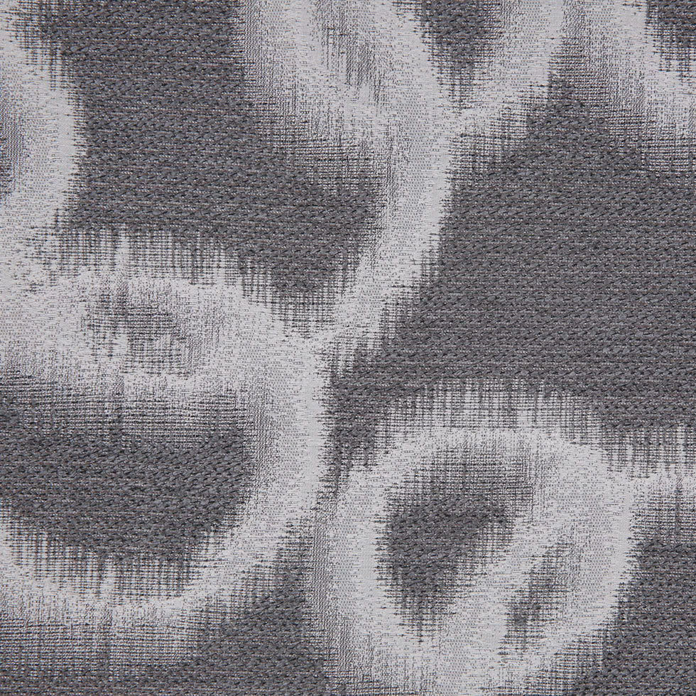 Silver Geometric Ikat Bubbles Polyester Woven Detail