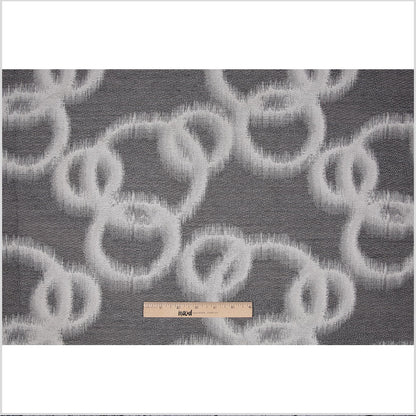 Silver Geometric Ikat Bubbles Polyester Woven Full