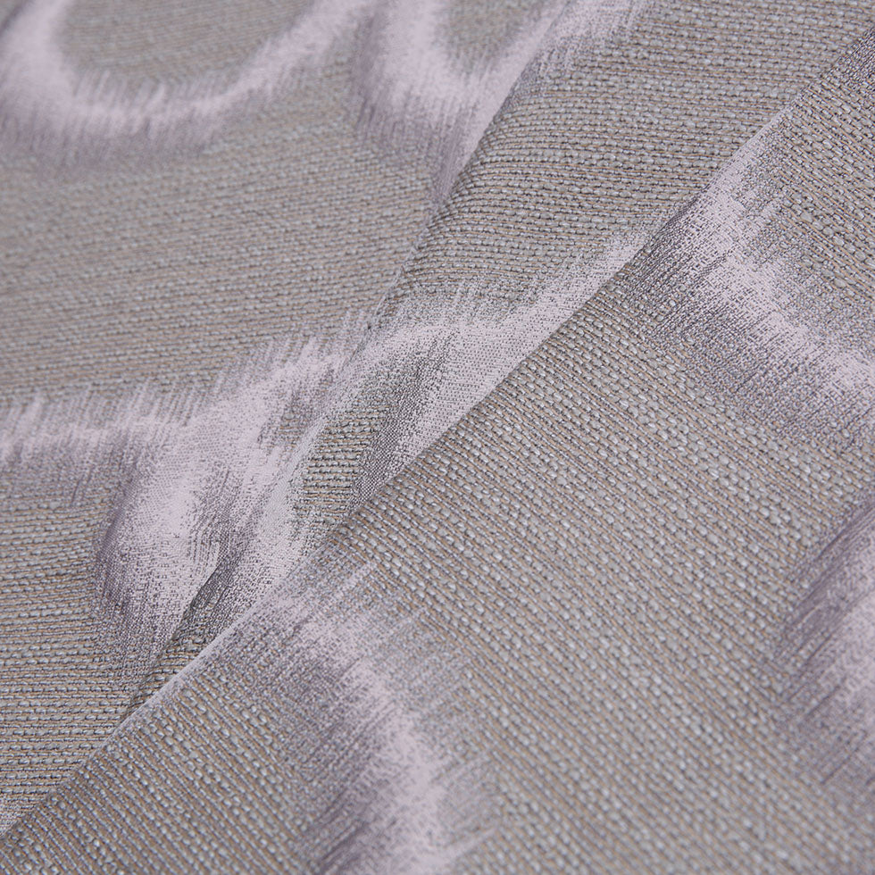 Taupe Geometric Ikat Bubbles Polyester Woven Folded