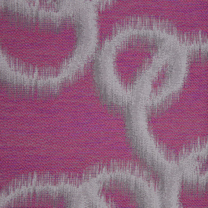 Fuchsia Geometric Ikat Bubbles Polyester Woven Detail