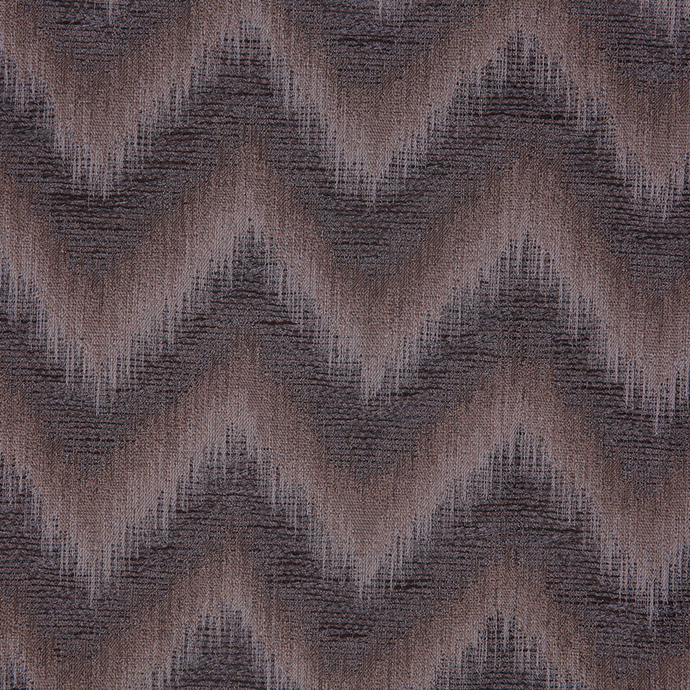 Brown Zig-Zag Geometric Polyester Woven - Detail