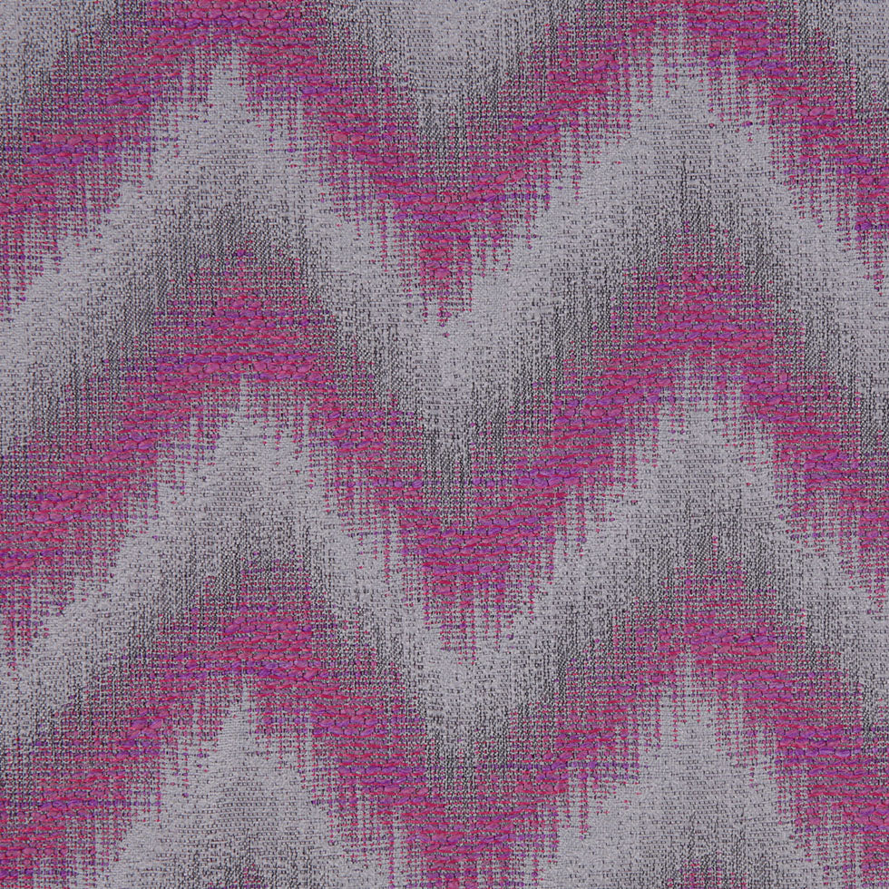 Fuchsia Zig-Zag Geometric Polyester Woven Detail